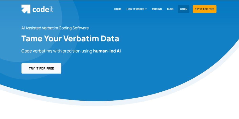 Codeit AI tool analyzing unstructured survey responses with sentiment and theme extraction