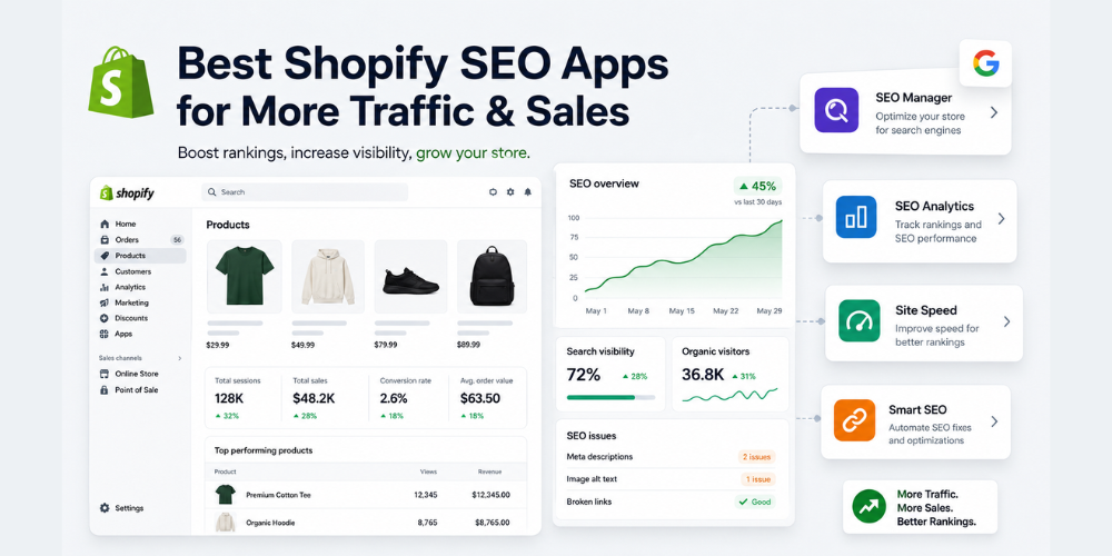 Best Shopify SEO apps dashboard for ecommerce SEO optimization in 2026